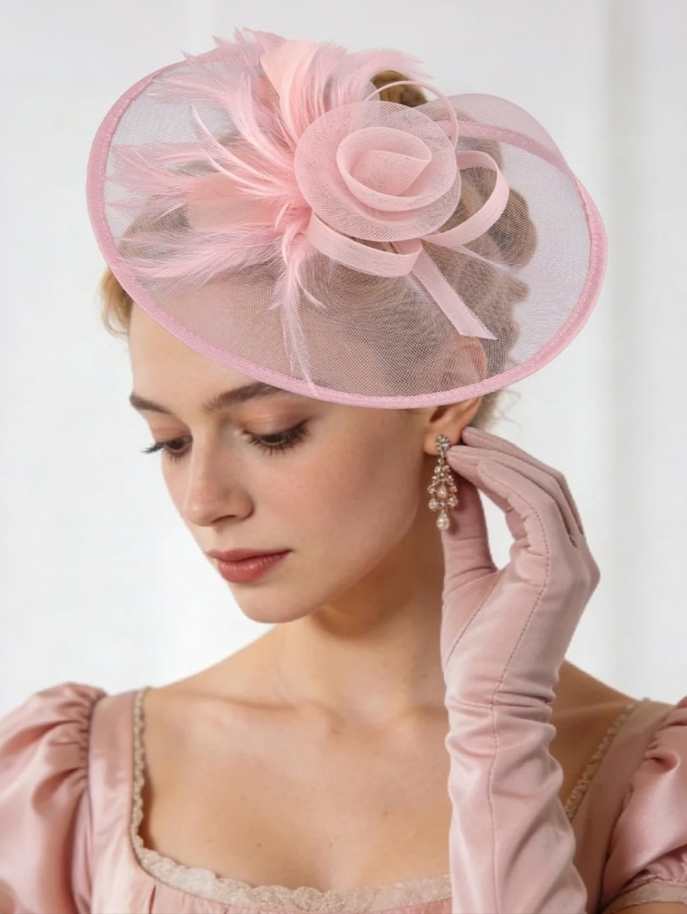 NEW! Elegant Pink Kentucky Derby Hat